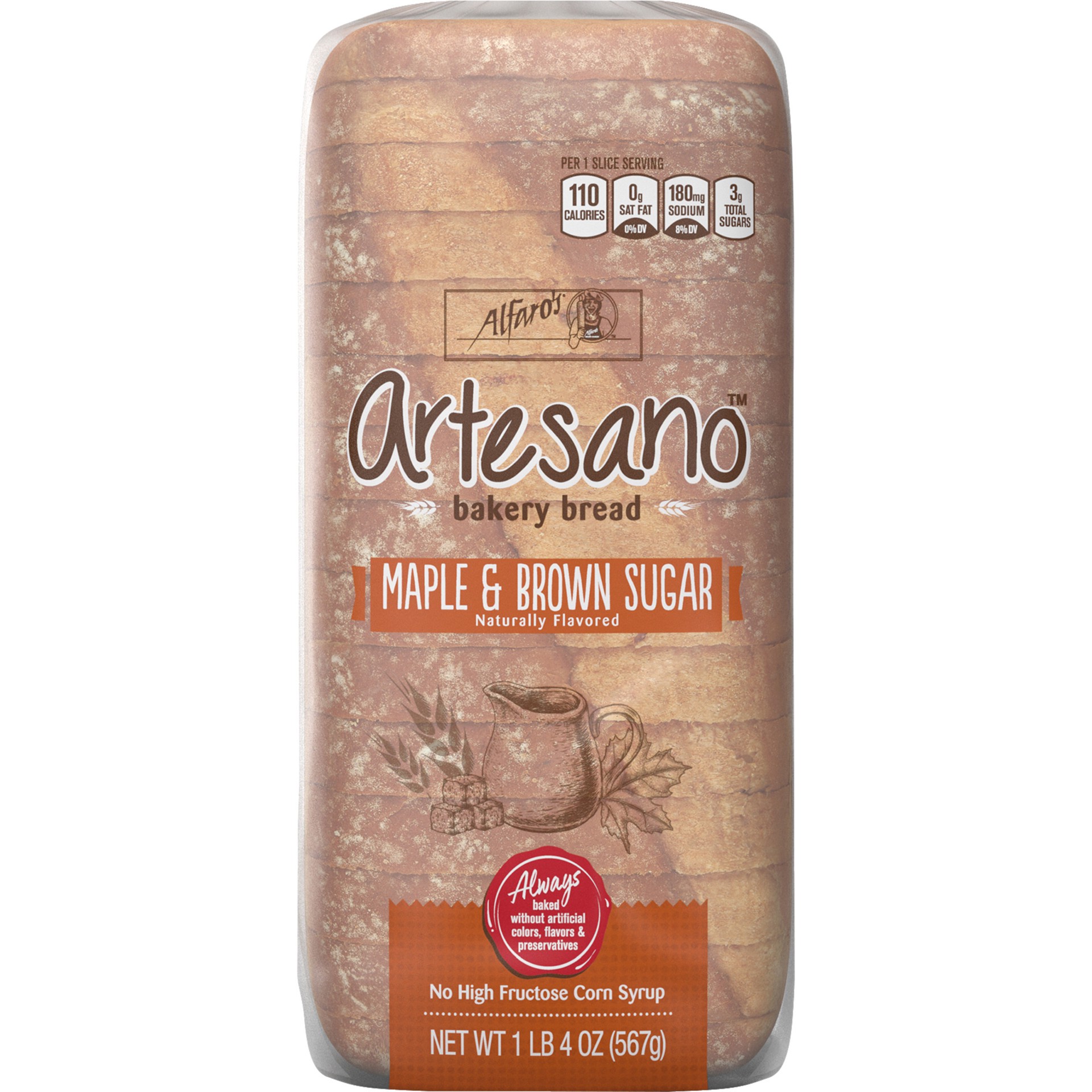 slide 1 of 11, Alfaro's Artesano Maple & Brown Sugar Bakery Bread, 20 oz, 1 cnt
