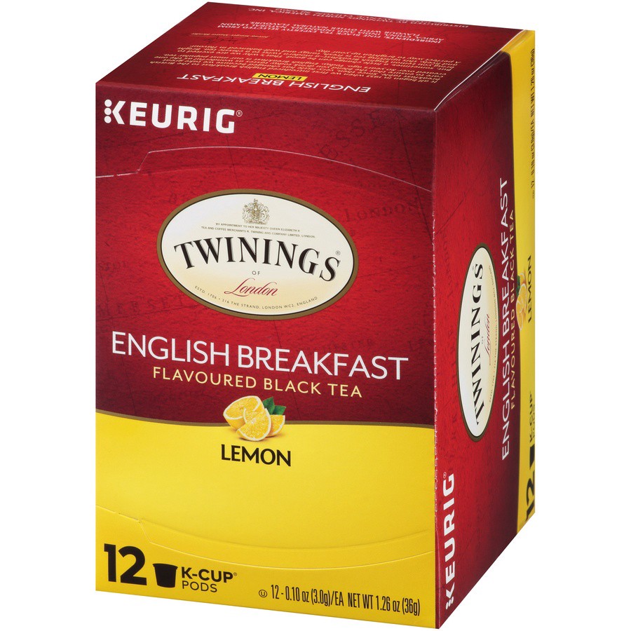 slide 3 of 7, Twinings Lemon English Breakfast Single Serve Tea K Cups - 1.26 oz, 1.26 oz