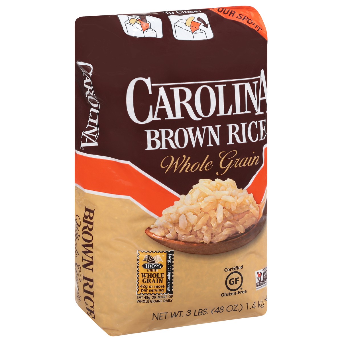 slide 2 of 11, Carolina Large Brown Rice, 48 oz