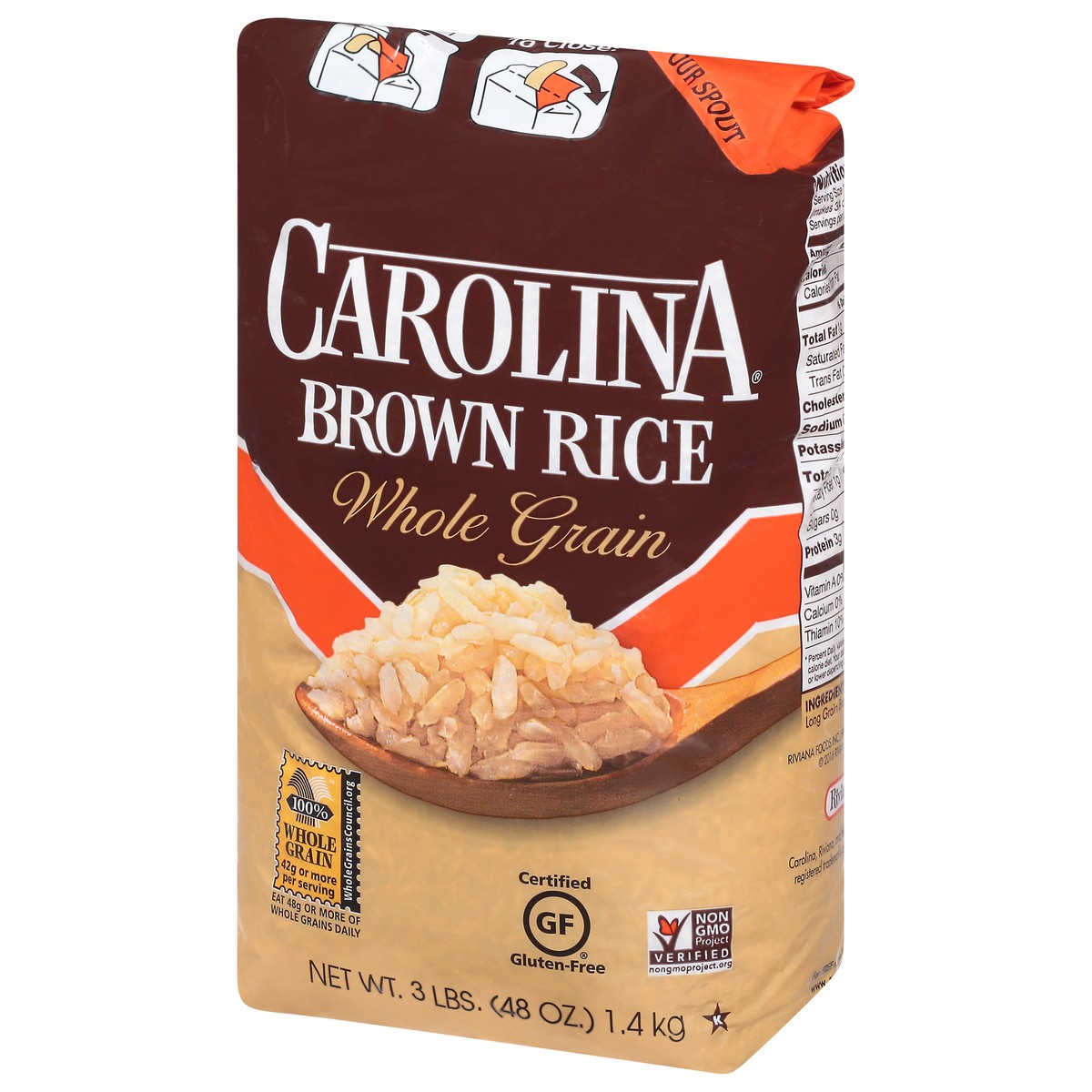 slide 3 of 11, Carolina Large Brown Rice, 48 oz