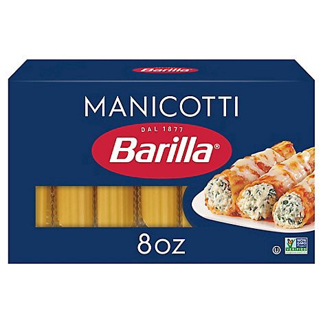 slide 1 of 1, Barilla Manicotti Pasta - 8 Oz, 8 oz