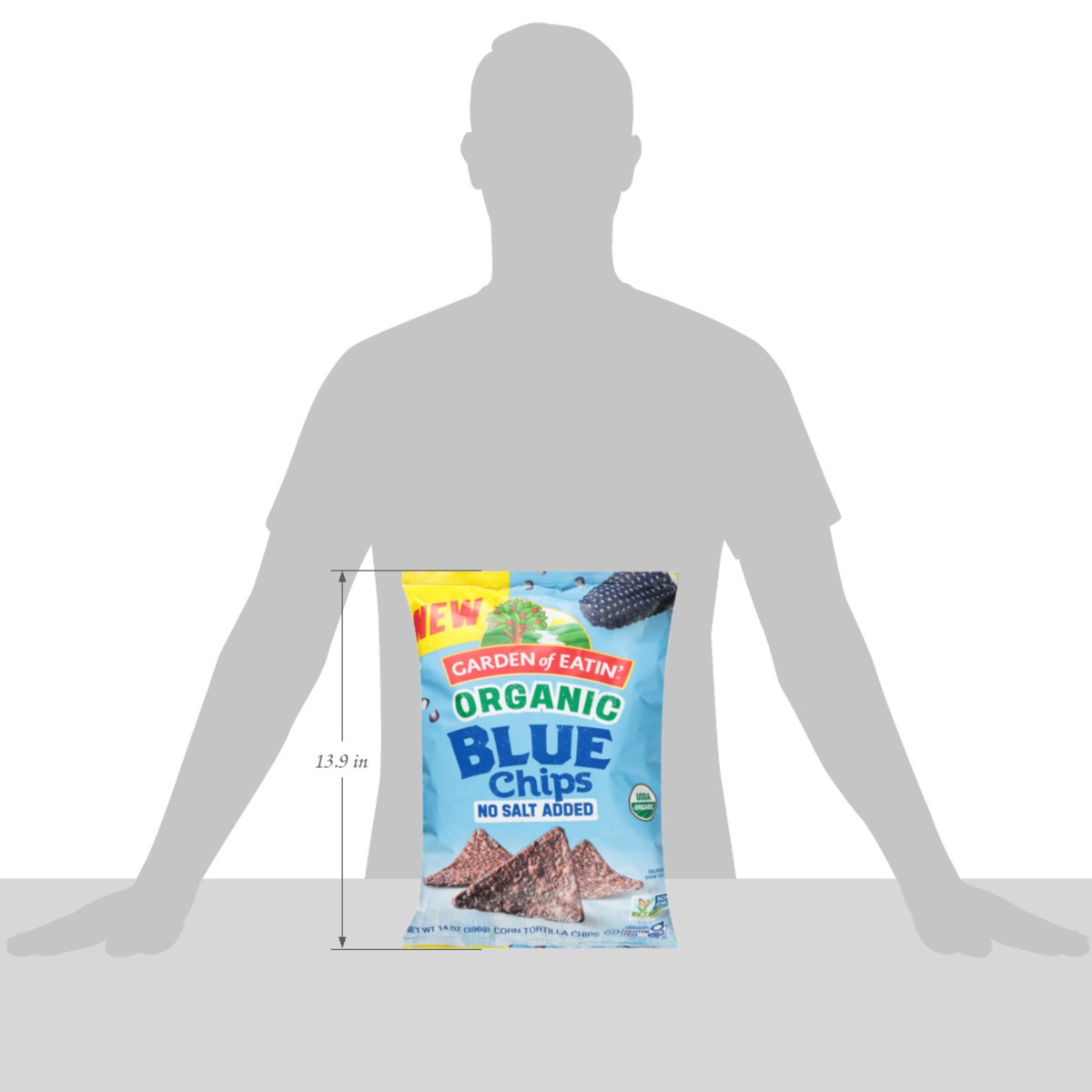 slide 3 of 12, Garden of Eatin' No Salt Added Organic Blue Corn Tortilla Chips 14 oz, 14 oz
