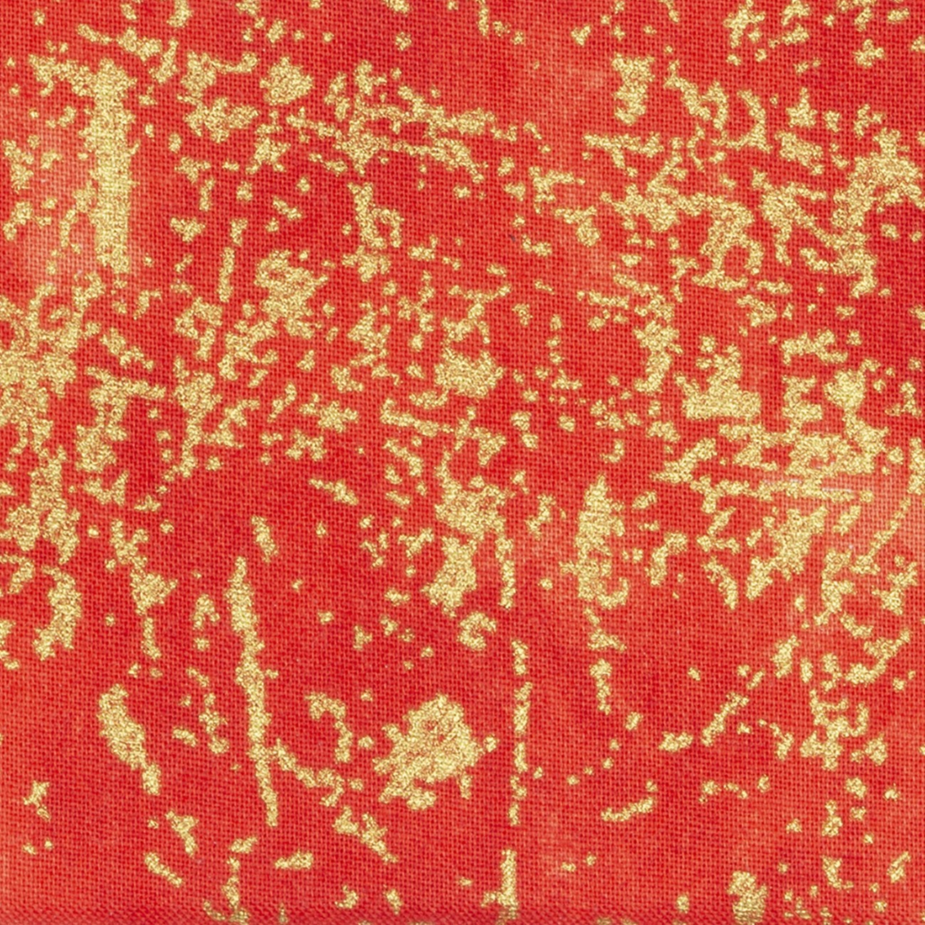 slide 2 of 3, Red & Yellow Cotton Fabric By Loops & Threads, 18 in x 21 in