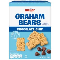 Meijer Graham Bears Snacks, Chocolate Chip, 10 Oz