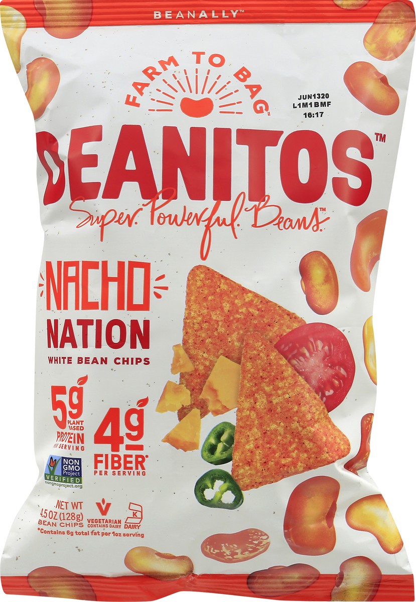 slide 5 of 8, Beanitos White Bean Nacho Tortilla Chips 4.5 oz, 6 oz