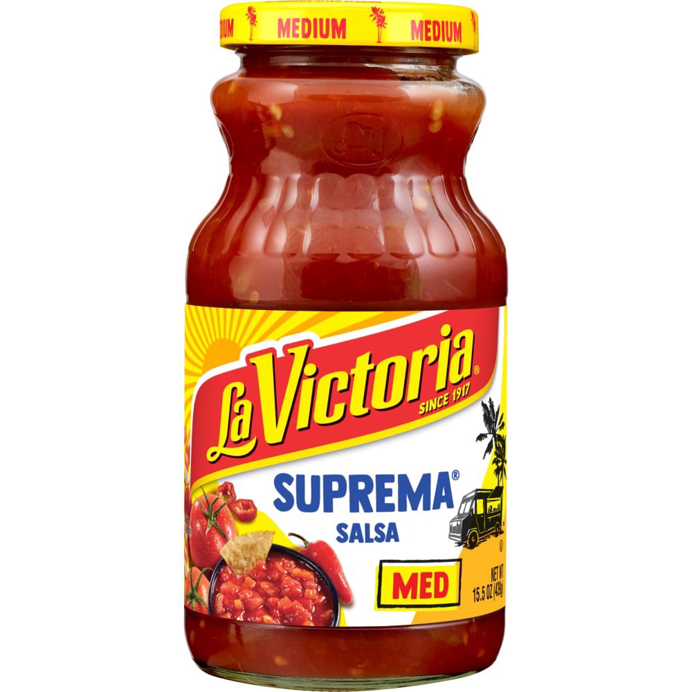 slide 2 of 3, La Victoria Suprema Medium Salsa, 15.5 oz