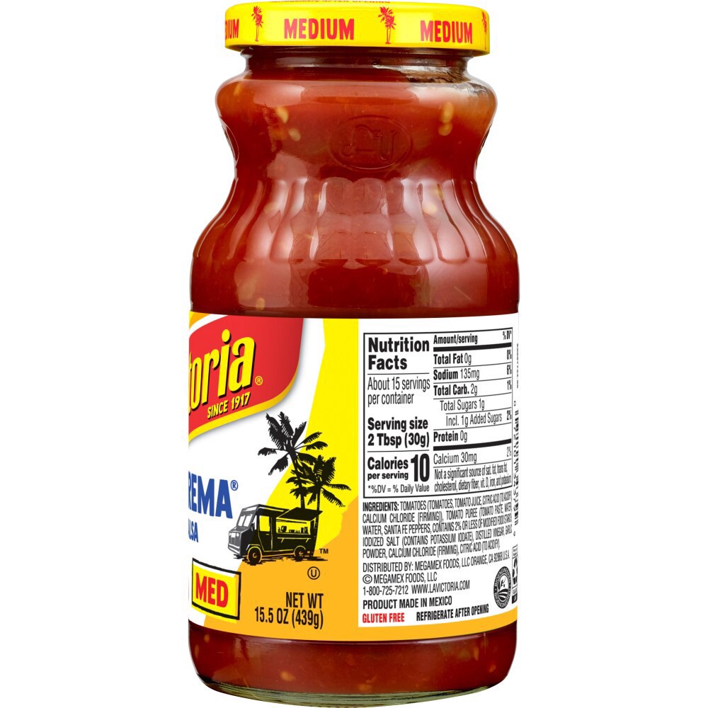slide 3 of 3, La Victoria Suprema Medium Salsa, 15.5 oz