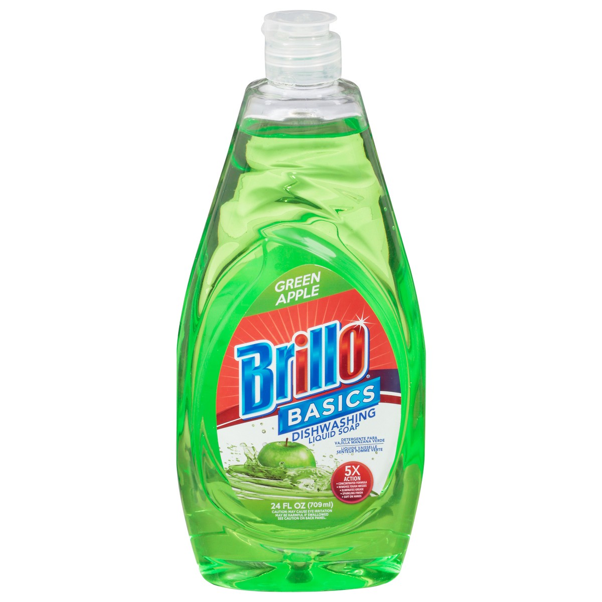 slide 9 of 9, Brillo Basic Dishwashing Soap Apple, 24 oz