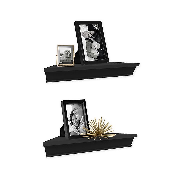 slide 1 of 4, SALT2-Piece Corner Shelf Set - Black, 1 ct