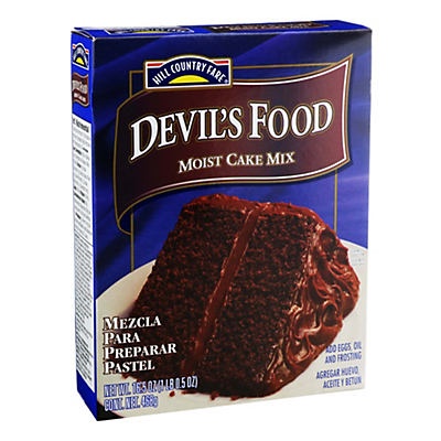slide 1 of 1, Hill Country Fare Devils Food Moist Cake Mix, 16.5 oz