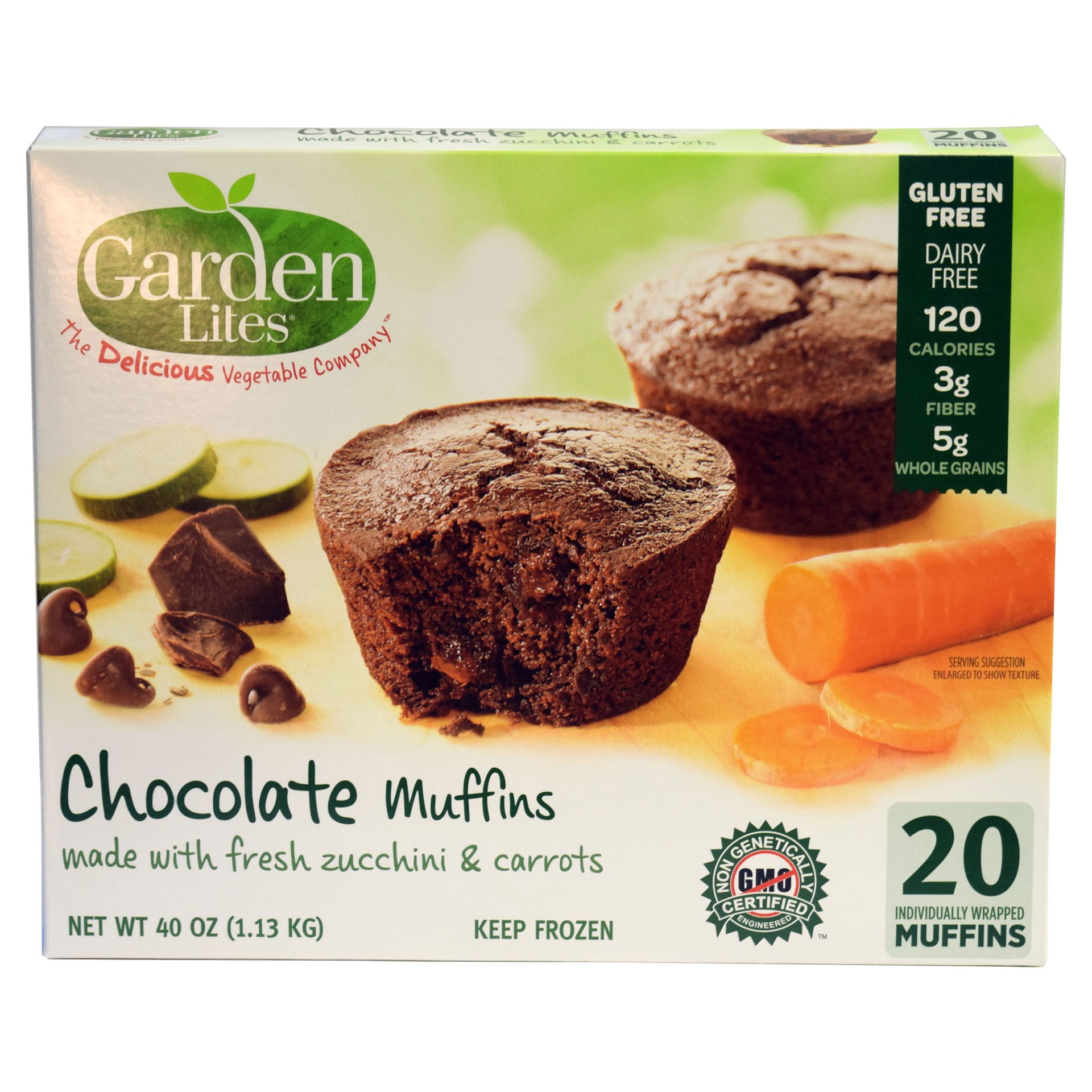 slide 1 of 1, Garden Lites Chocolate Muffins, 20 ct
