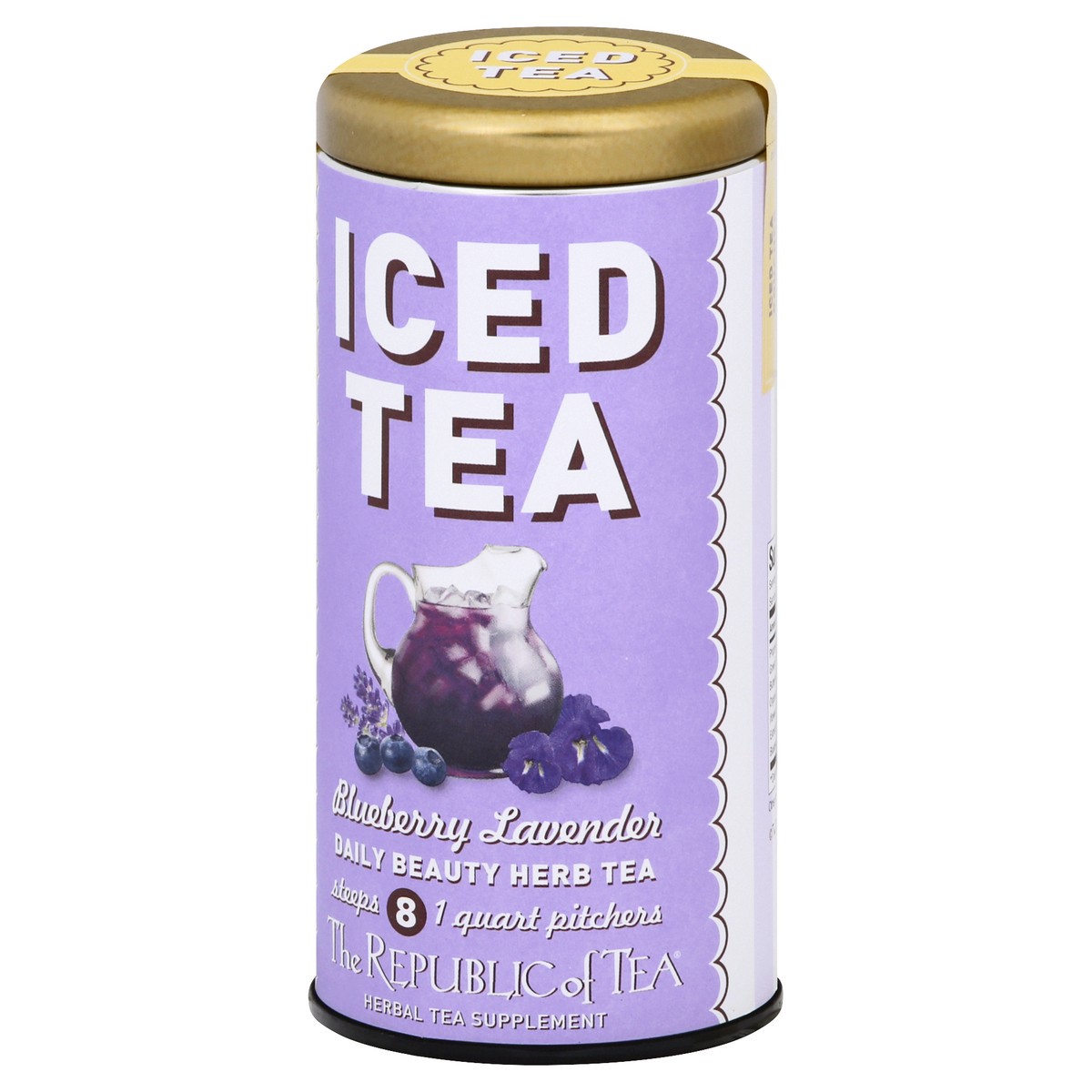 slide 7 of 9, The Republic of Tea Rep Tea Iced Blueb Lav, 1 ct