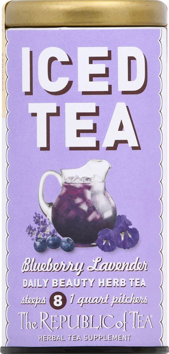 slide 4 of 9, The Republic of Tea Rep Tea Iced Blueb Lav, 1 ct