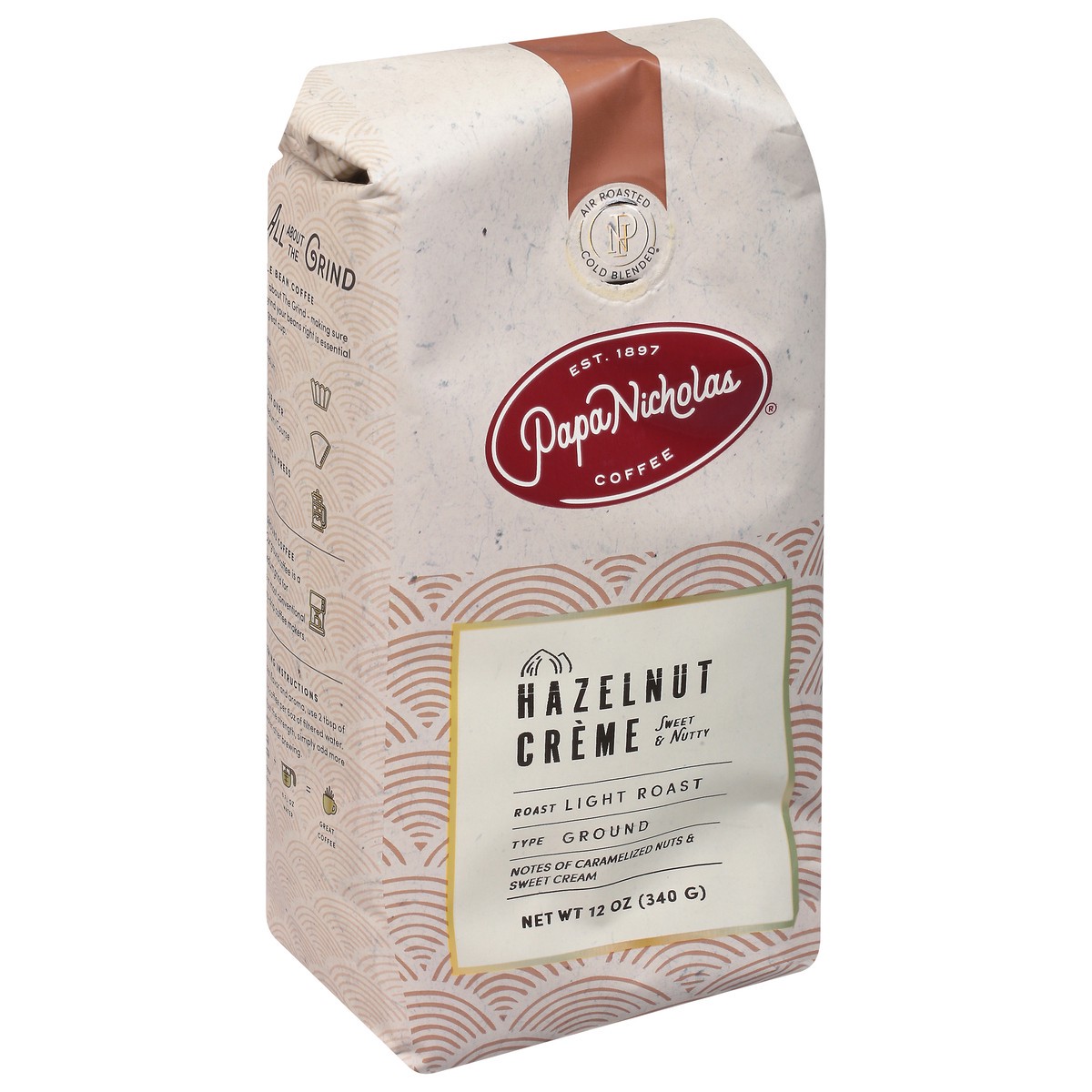 slide 3 of 9, PapaNicholas Coffee Light Roast Ground Hazelnut Creme Coffee - 12 oz, 12 oz