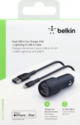 Belkin Dual USB-A 24 Watts Car Charger - 1 pc