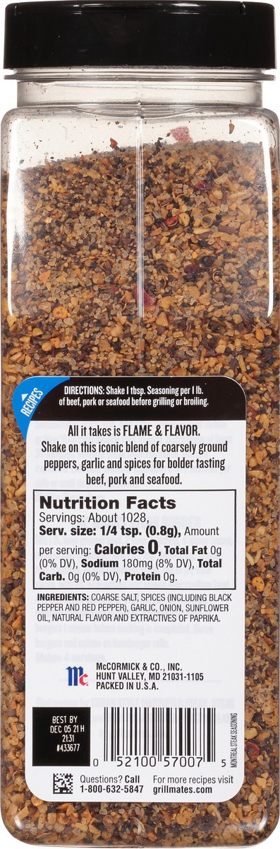 slide 9 of 12, McCormick Grill Mates Montreal Steak Seasoning, 29 oz, 29 oz