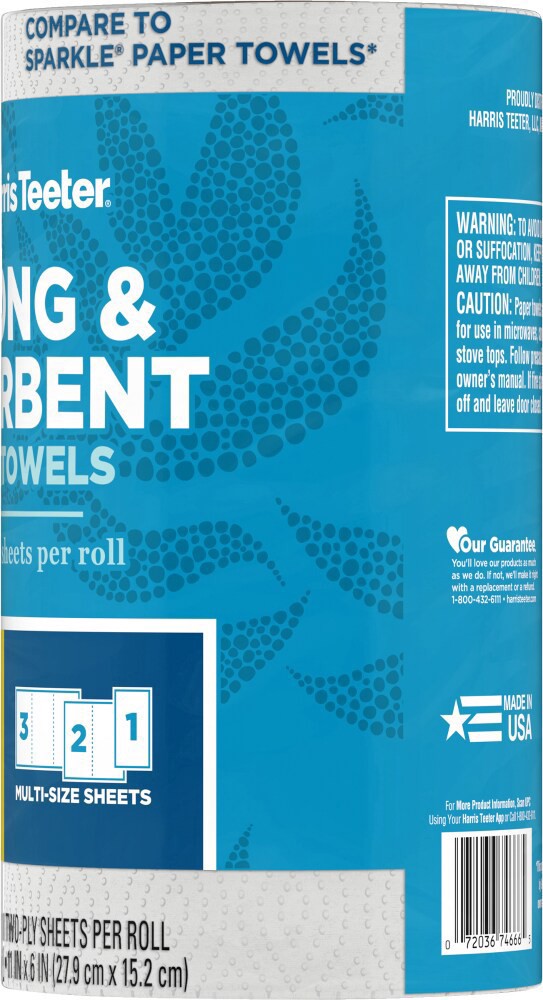slide 4 of 4, Harris Teeter® Strong and Absorbent Paper Towel Roll, 1 ct