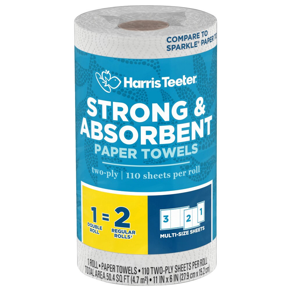slide 2 of 4, Harris Teeter® Strong and Absorbent Paper Towel Roll, 1 ct