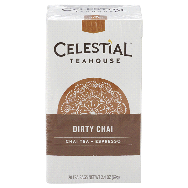 slide 1 of 1, Celestial Seasonings Teahouse Dirty Chai Tea, 20 ct