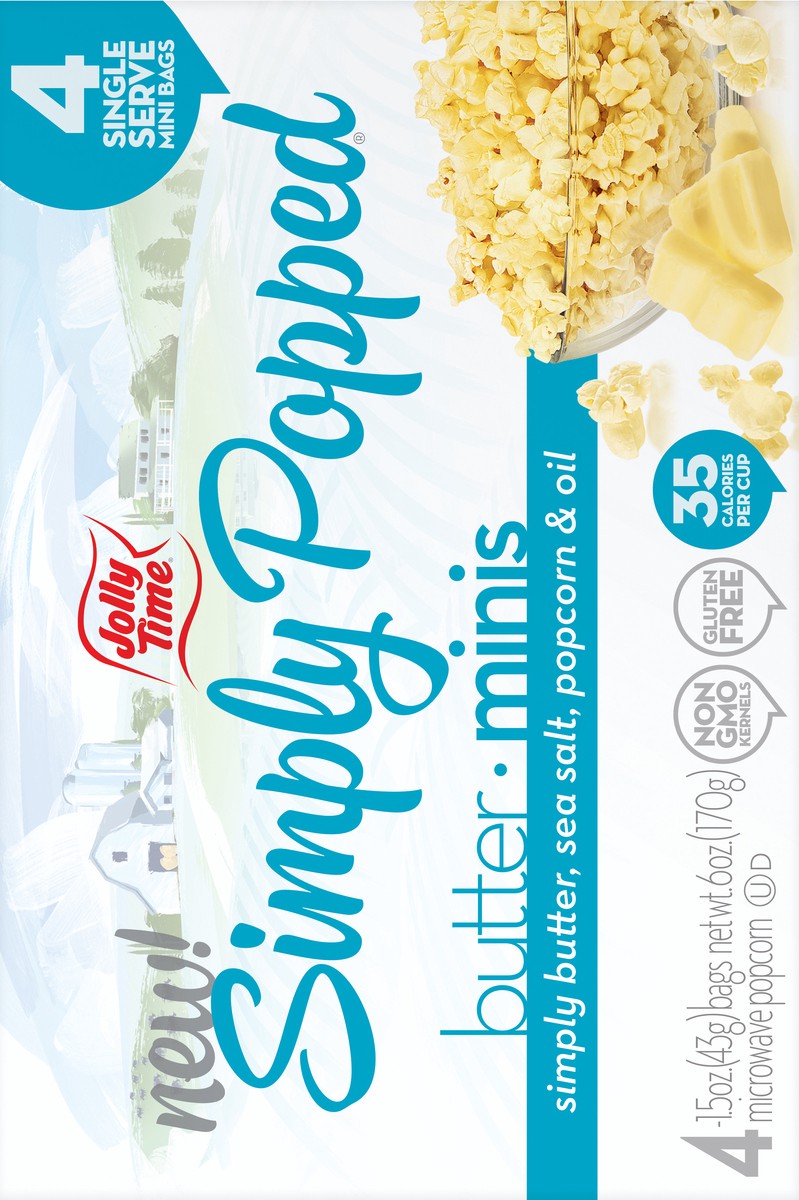 slide 3 of 11, Jolly Time Butter Mini Popcorn 4Pk, 4 ct; 15 oz