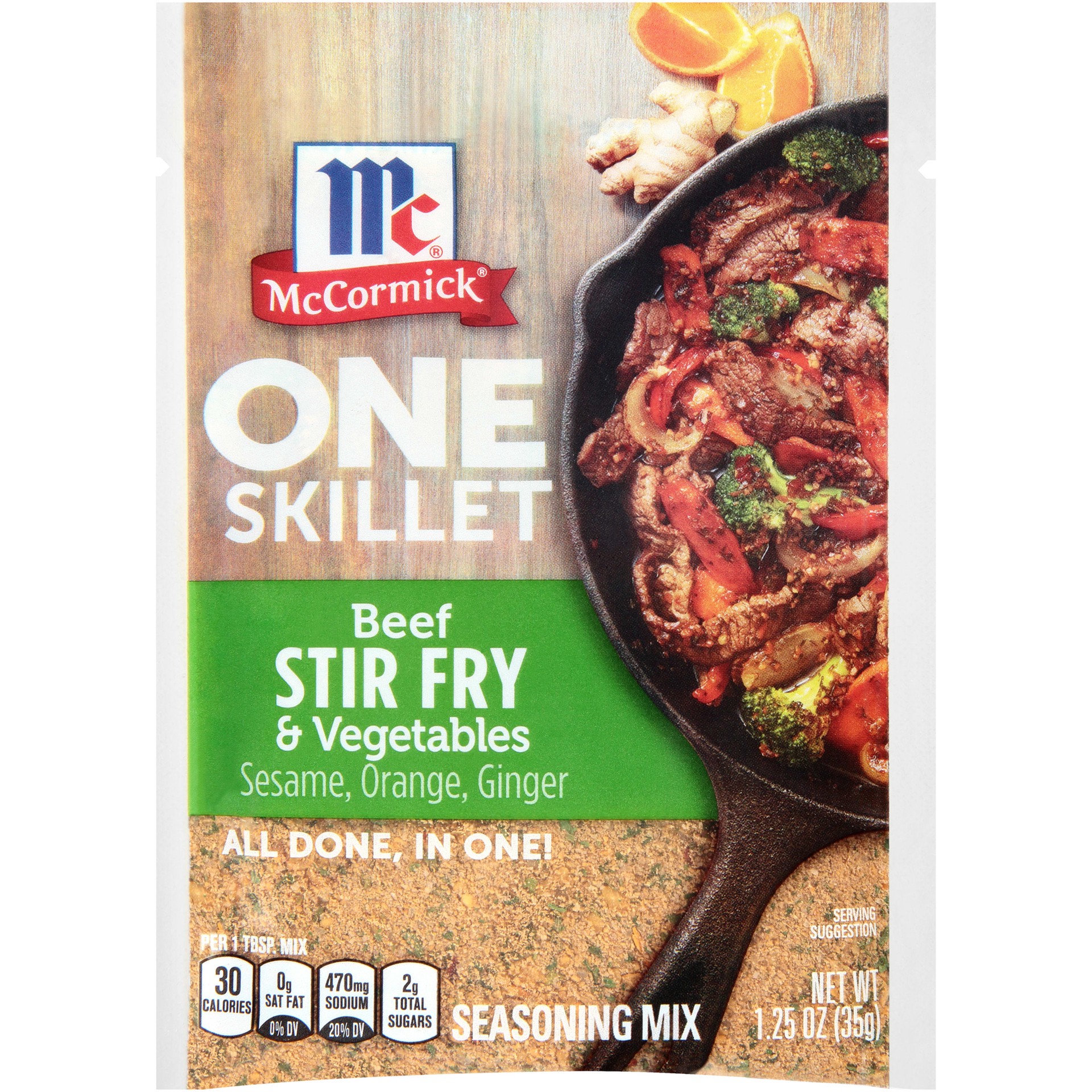 slide 1 of 10, McCormick ONE Beef Stir Fry Skillet Seasoning Mix - 1.25oz, 1.25 oz