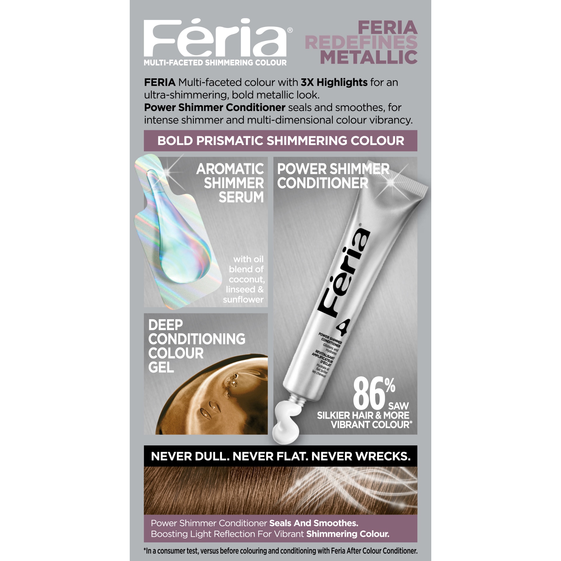 slide 7 of 8, L'Oréal Feria Multi-Faceted Shimmering Colour 58 Medium Golden Brown Hair Color, 1 ct