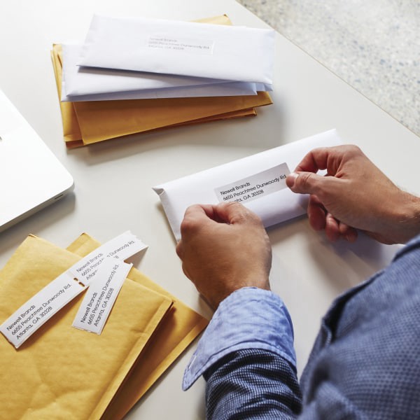 slide 3 of 9, DYMO Address Labels - White (700/Box), 2 pk; 350 ct; 1 1/8 in x 3 1/2 in