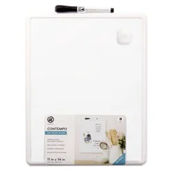 U Brands Contempo White Frame Magnetic Dry Erase Board