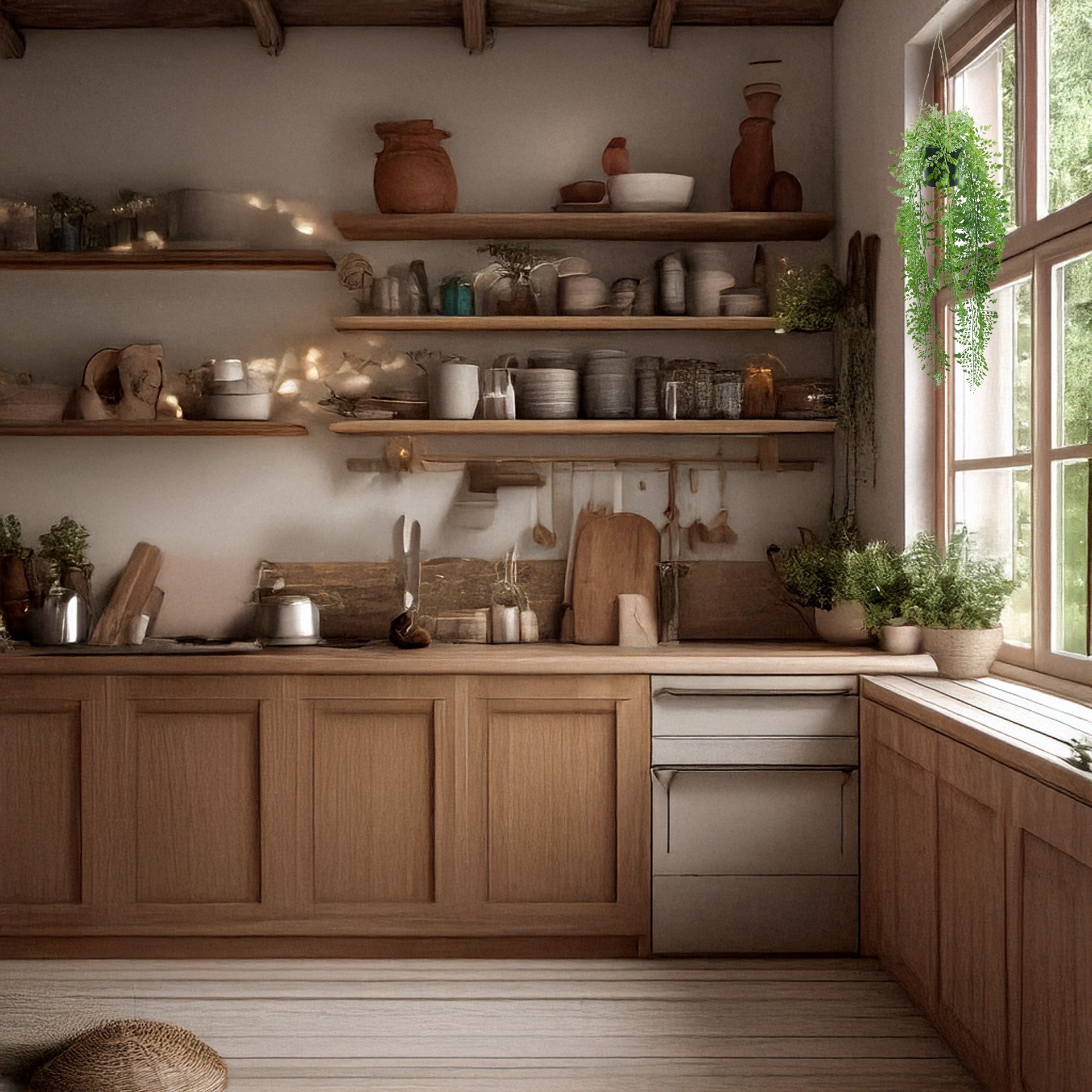 slide 2 of 4, 27" Hanging Potted Fern Plant By Ashland, 4.25 in x 4.25 in x 27 in