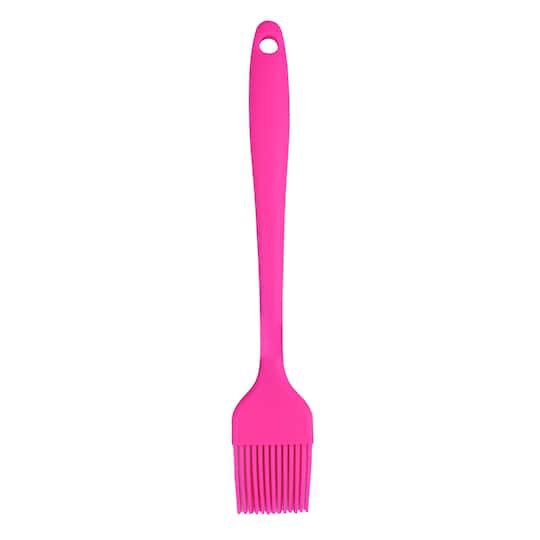 slide 1 of 4, Mini Pink Silicone Pastry Brush By Makery, 8 in