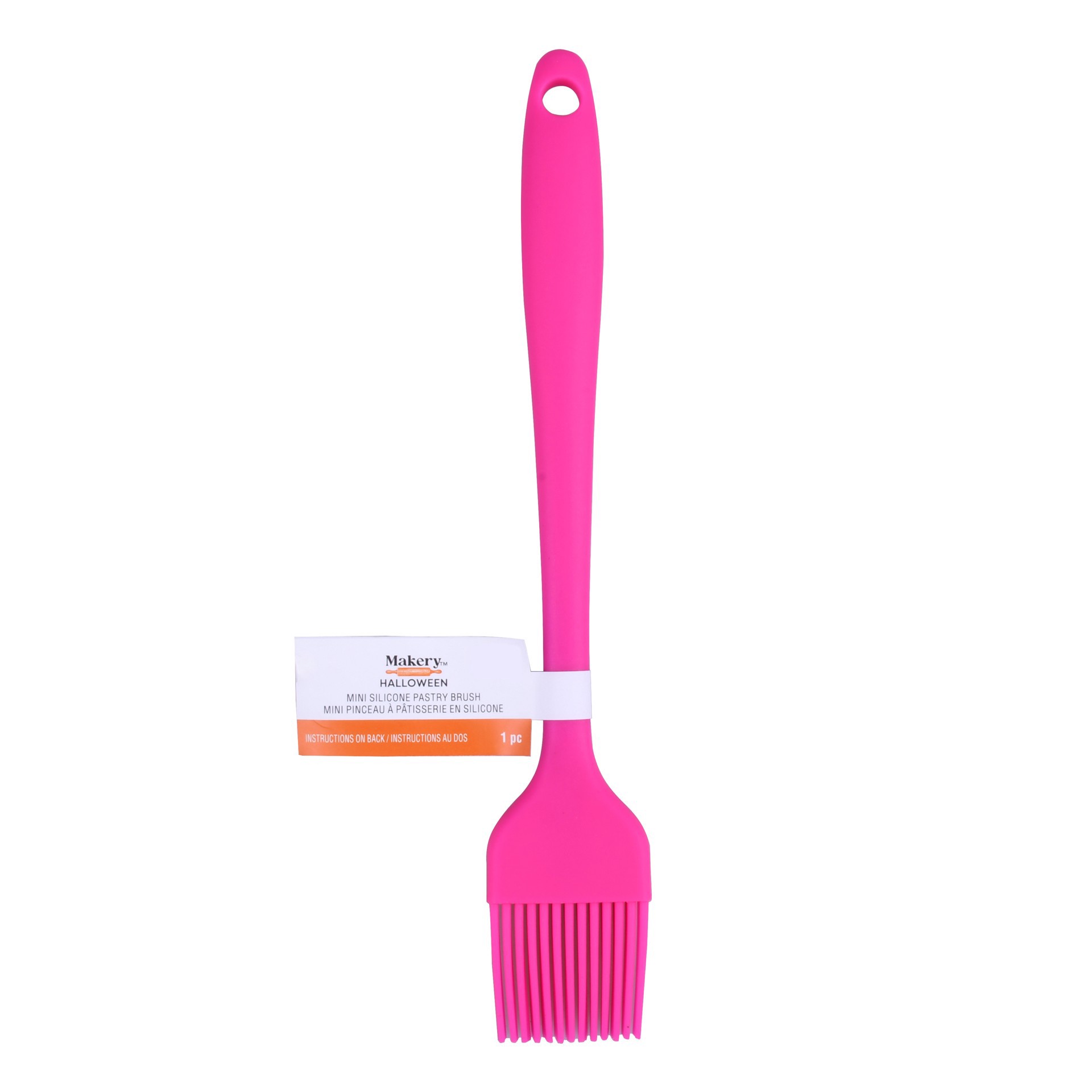 slide 4 of 4, Mini Pink Silicone Pastry Brush By Makery, 8 in