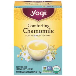 Yogi Caffeine Free Comforting Chamomile Herbal Supplement 16 Bags