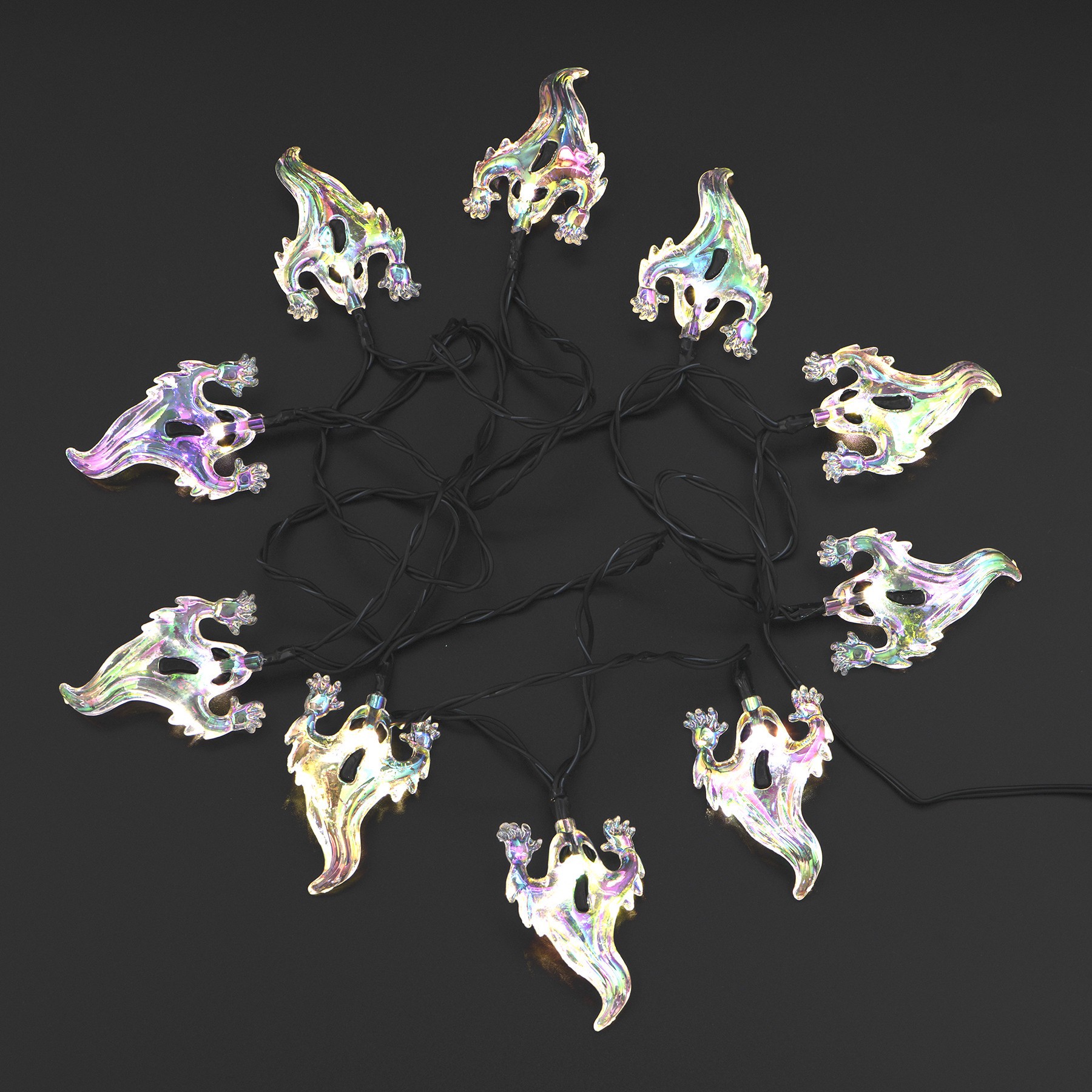 slide 2 of 2, 10ct. Warm White Led Iridescent Ghost Icon String Lights By Ashland, 10 ct