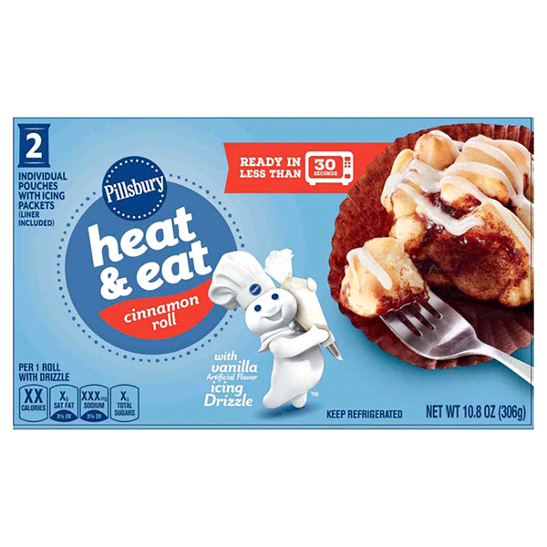 slide 1 of 1, Pillsbury Heat And Eat Cinnamon, 2 ct; 5.4 oz