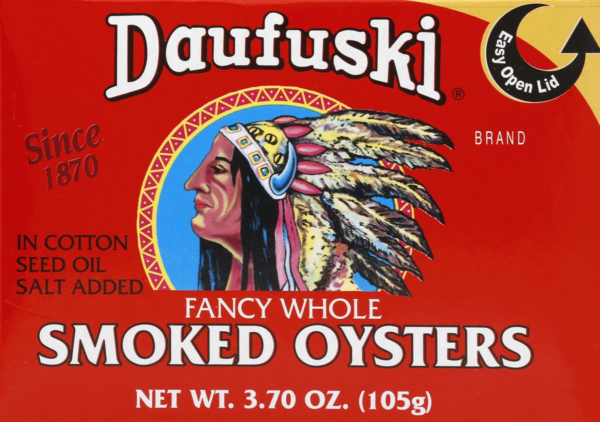 slide 4 of 4, Daufuski Oysters 3.7 oz, 3.7 oz