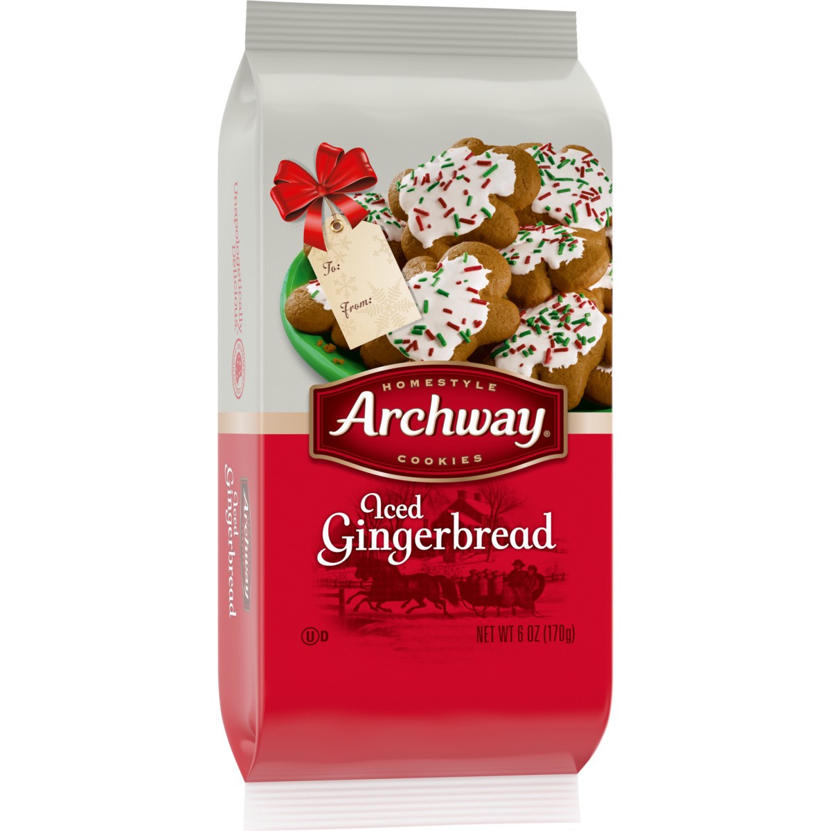 slide 11 of 11, Archway Cookies Holiday Iced Gingerbread Cookies, 6.000 oz