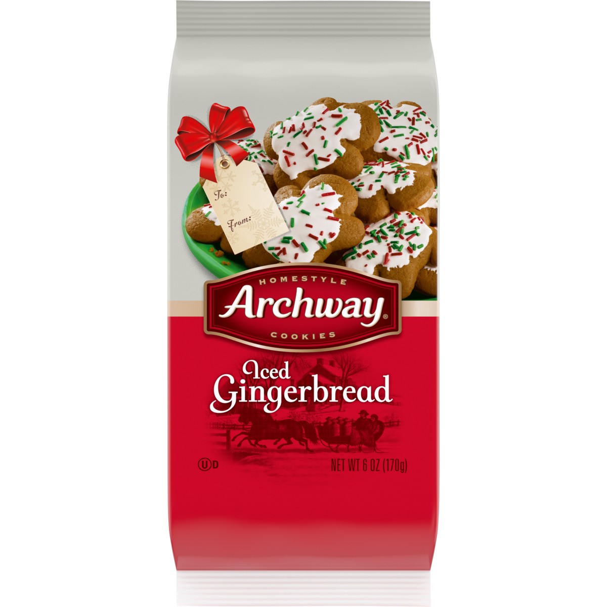 slide 1 of 11, Archway Cookies Holiday Iced Gingerbread Cookies, 6.000 oz