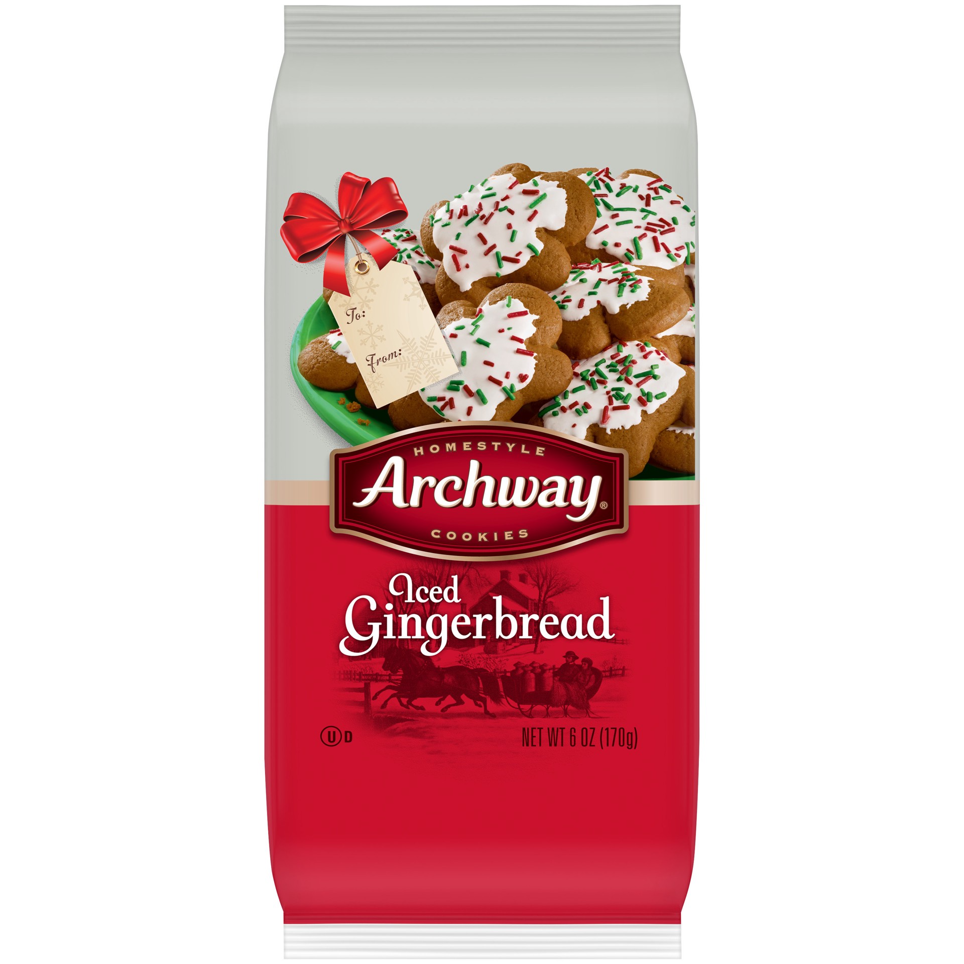 slide 1 of 11, Archway Cookies Holiday Iced Gingerbread Cookies, 6.000 oz