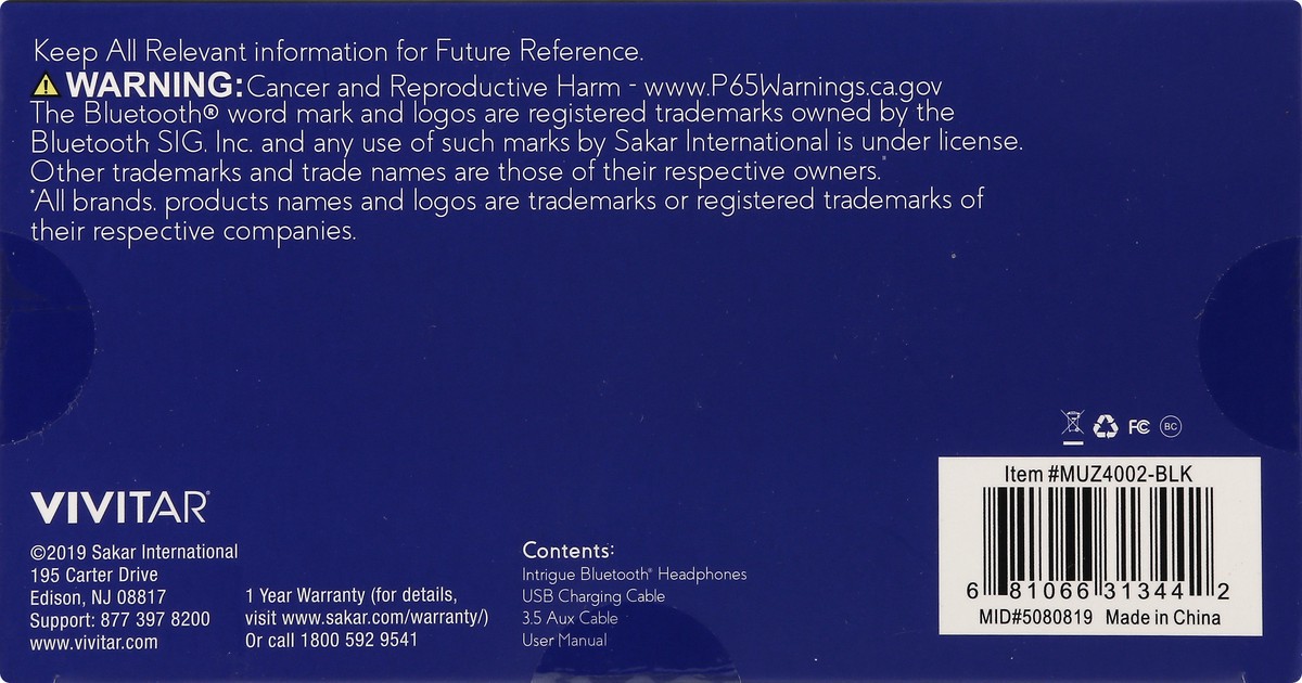 slide 4 of 9, Muze Intrigue Bluetooth Headphones 1 ea, 1 ct