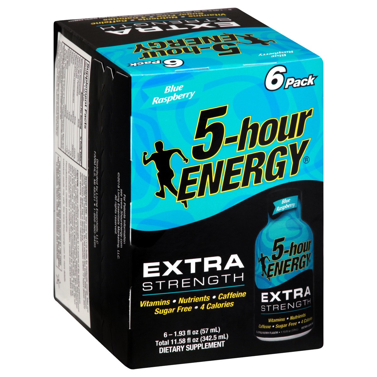 slide 2 of 9, 5-hour ENERGY Shots, Extra Strength, Blue Raspberry, 6 ct