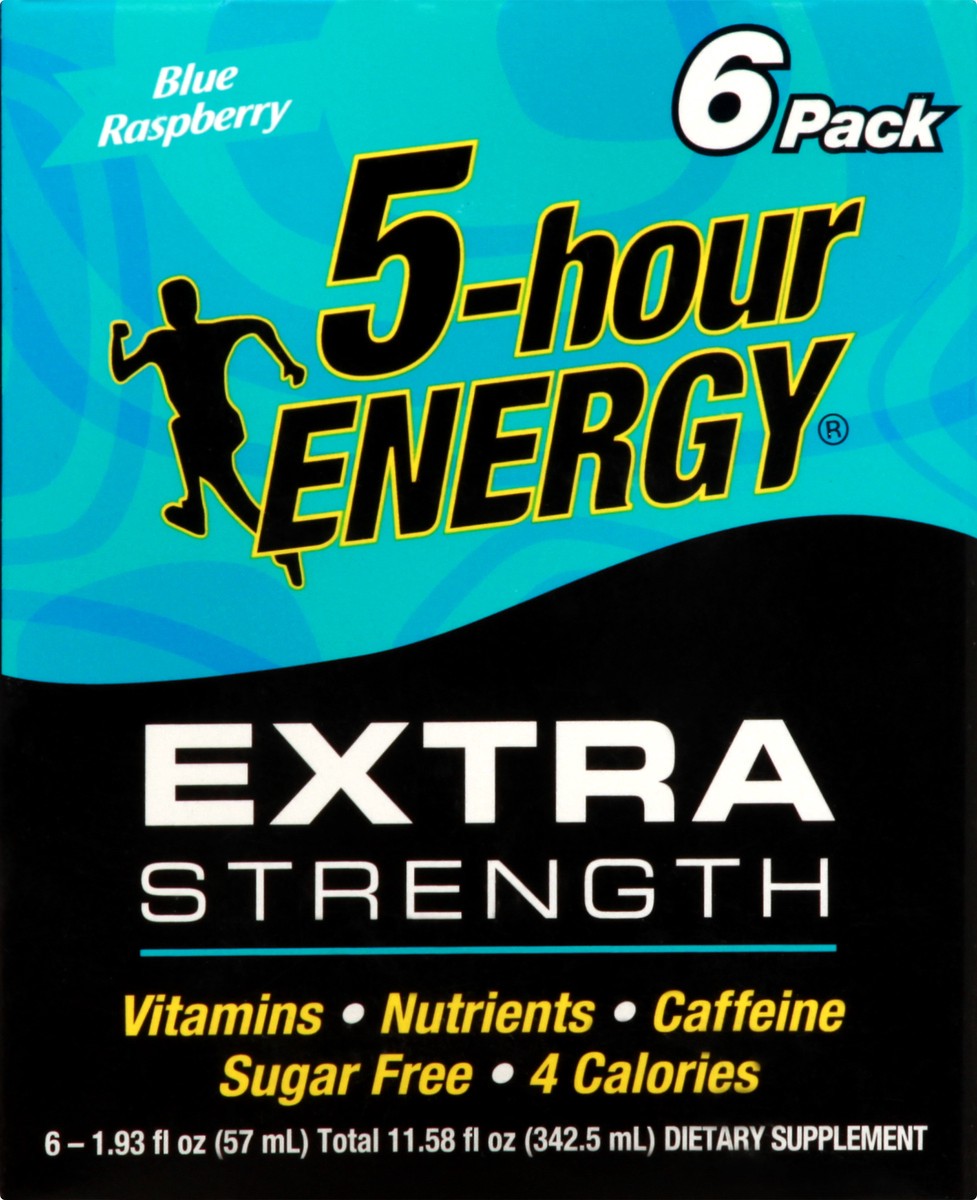 slide 7 of 9, 5-hour ENERGY Shots, Extra Strength, Blue Raspberry, 6 ct