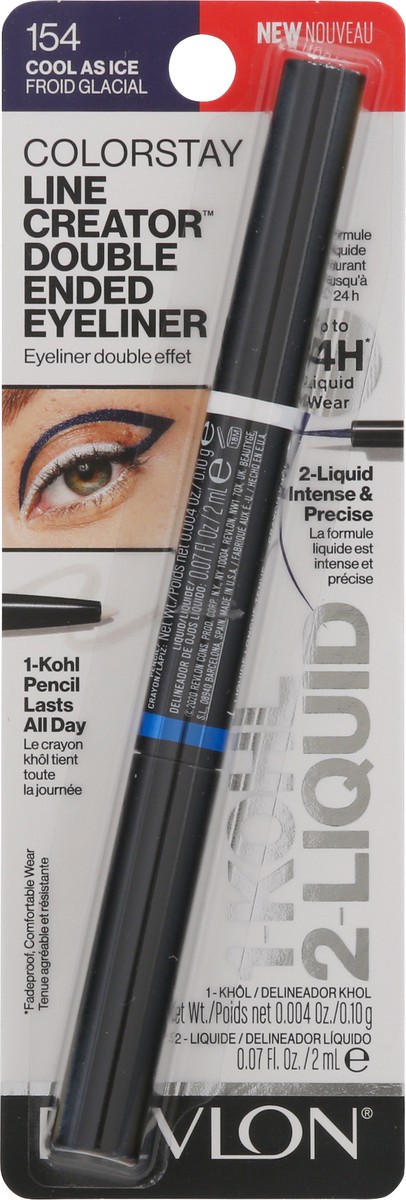 slide 2 of 9, ColorStay Line Creator 154 Cool As Ice Double Ended Eyeliner 1 ea, 1 ct