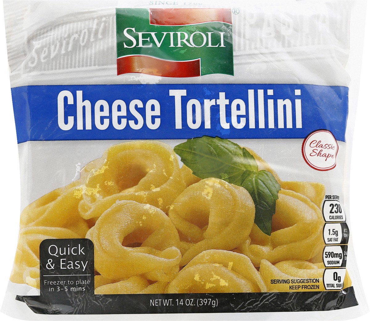 slide 1 of 9, Seviroli Classic Shape Cheese Tortellini 14 oz, 14 oz