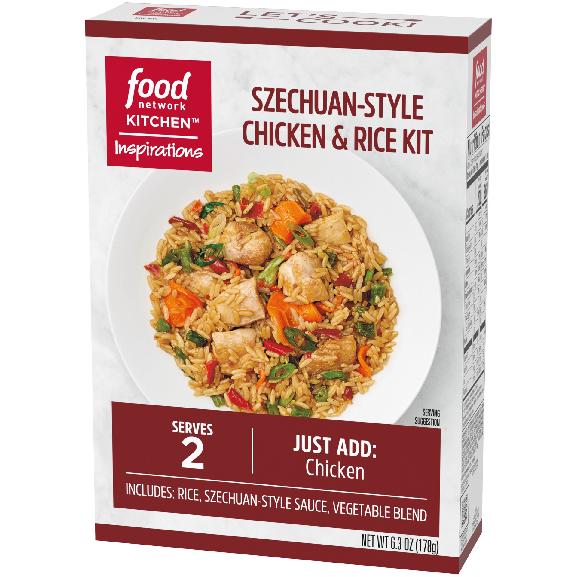 slide 3 of 12, Food Network Kitchen Inspirations Szechuan-Style Chicken & Rice Meal Kit, 6.3 oz