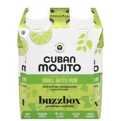 Buzzbox Premium Cuban Mojito Cocktails Carton, 4 - 250 ml