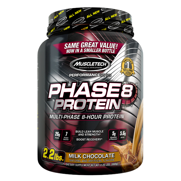 slide 1 of 1, MuscleTech Performance Series Phase 8 - Milk Chocolate, 32 oz