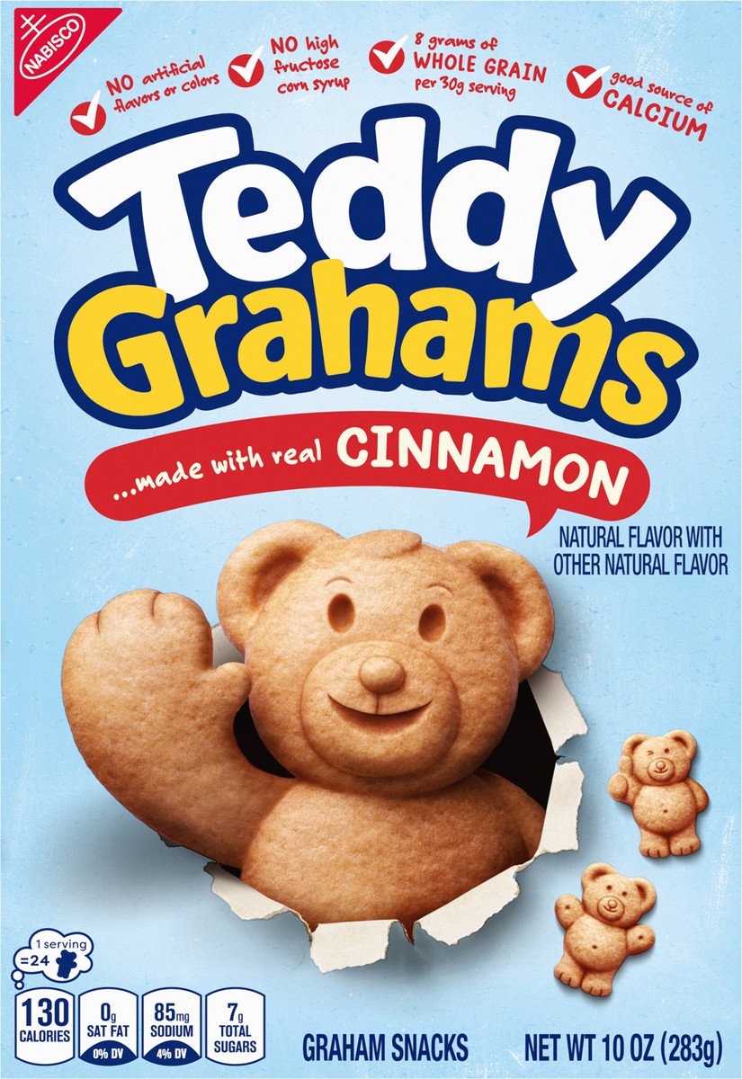 slide 6 of 9, Teddy Grahams Cinnamon Graham Snacks, 10 oz, 10 oz