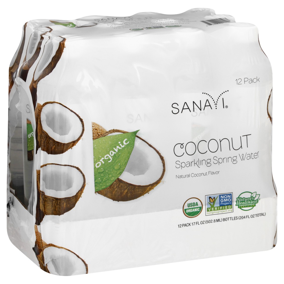 slide 2 of 9, Sanavi Coconut Sparkling Spring Water, 204 fl oz