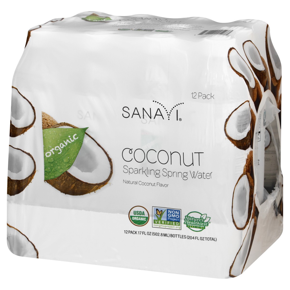 slide 3 of 9, Sanavi Coconut Sparkling Spring Water, 204 fl oz