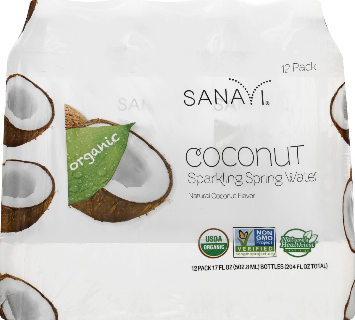 slide 6 of 9, Sanavi Coconut Sparkling Spring Water, 204 fl oz